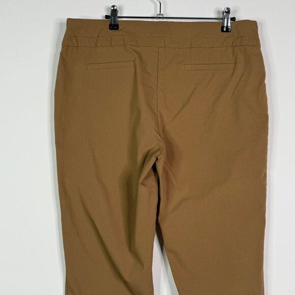 Renuar R1542 Cigarette Style Ankle Pant Brown Womens 14 Pull On Stretch Comfort - Picture 7 of 13
